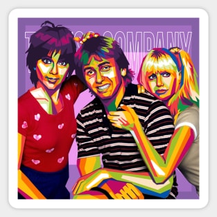 threes company Sticker